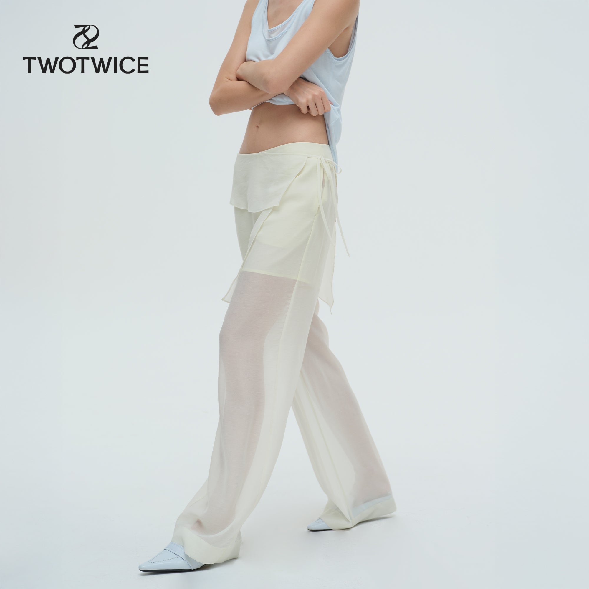 Twotwice - Neo Folded Pants - กางเกงขายาว Layer