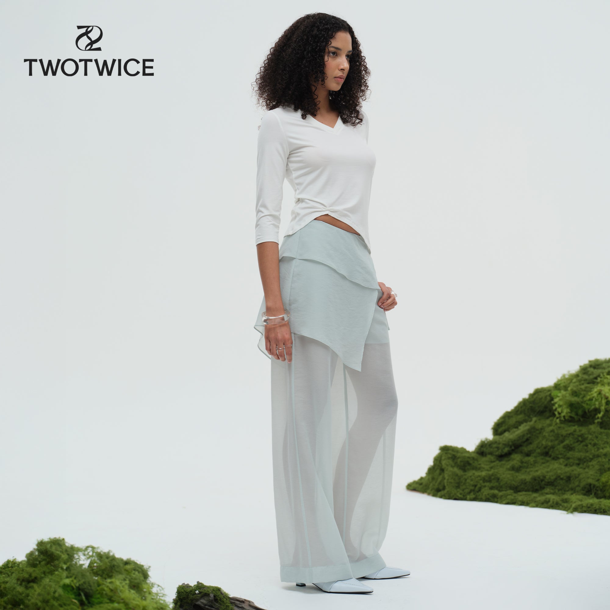 Twotwice - Neo Folded Pants - กางเกงขายาว Layer