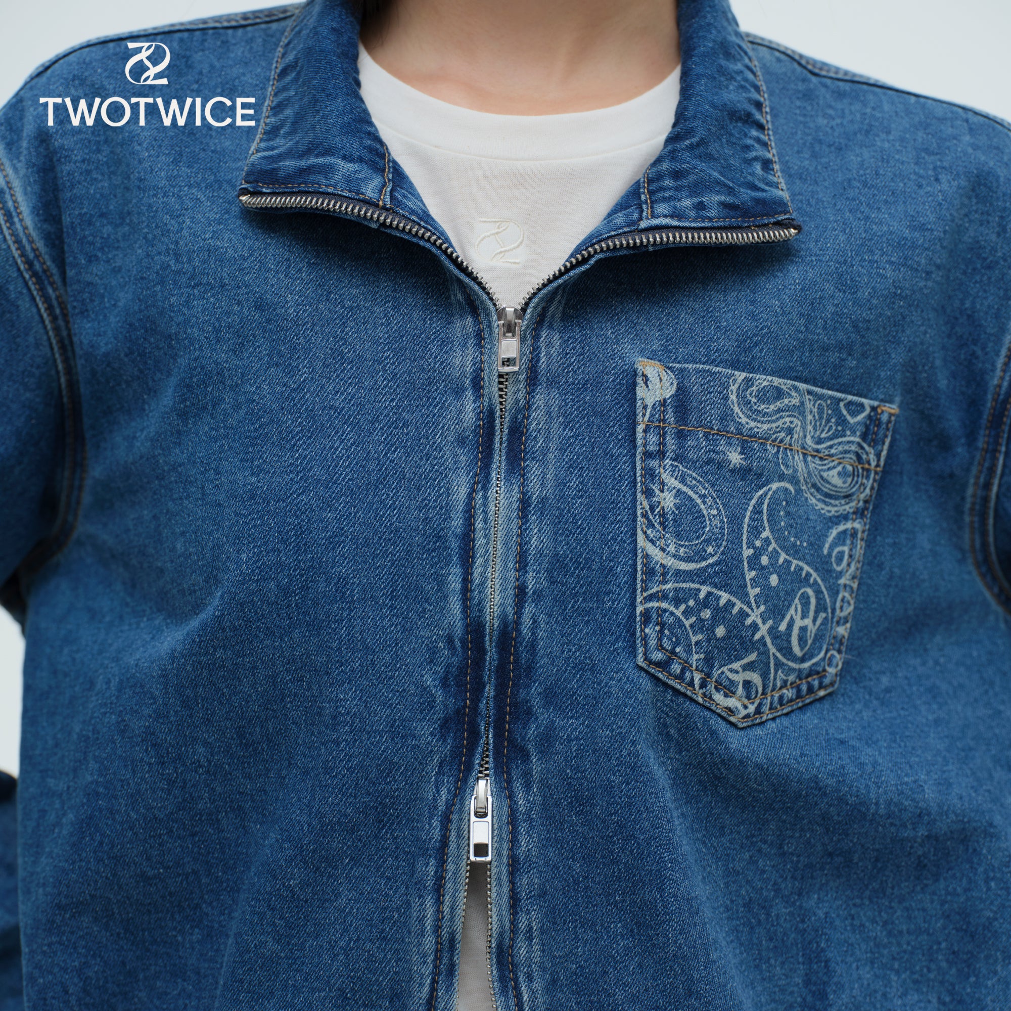 Twotwice - Convertible Shirt Jacket — Paisley Denim