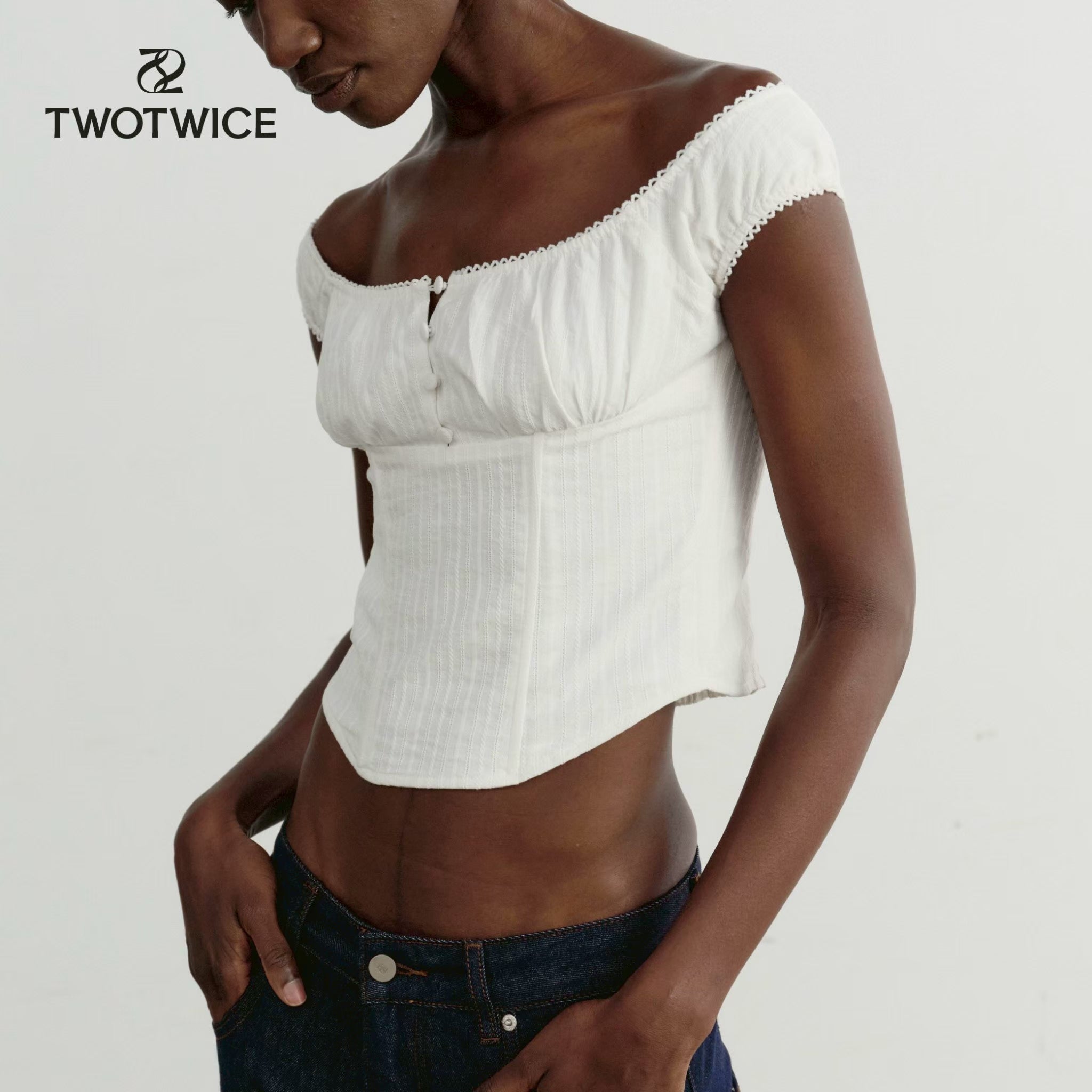 Twotwice - Smocked Bodice Top