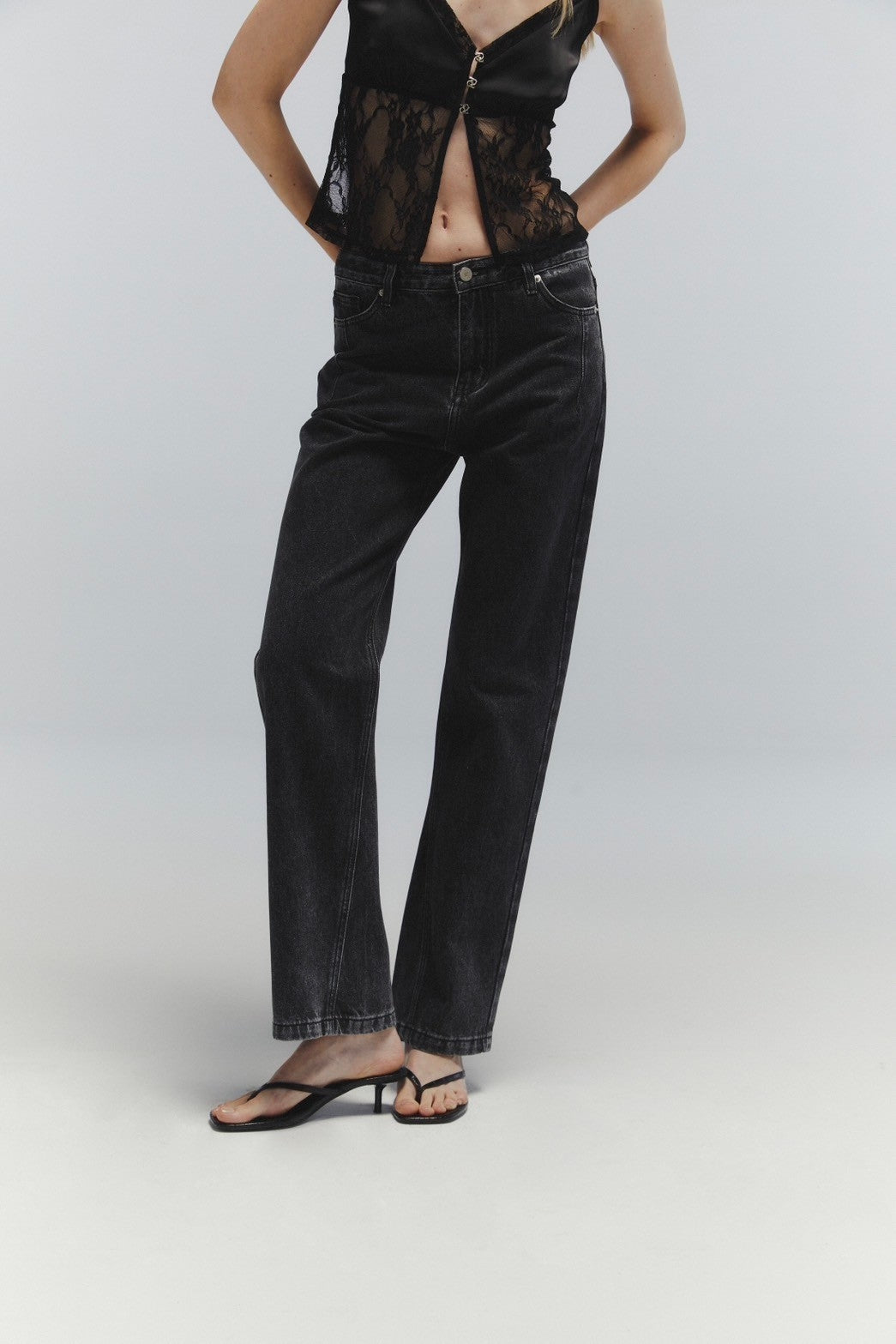 Twotwice - 1990s- mid-rise straight leg jeans