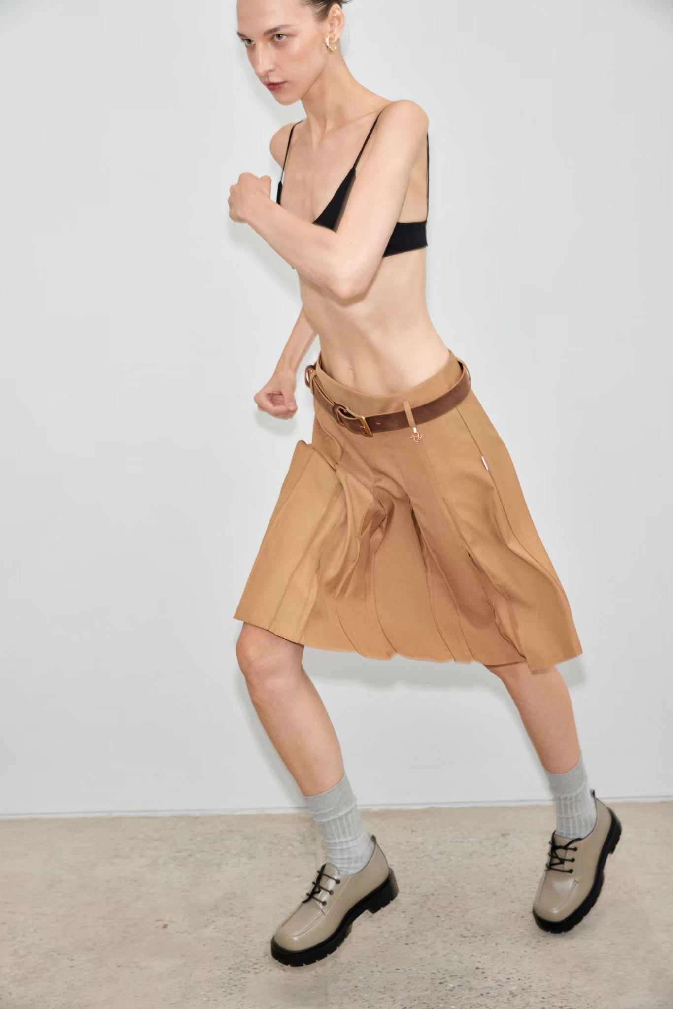 Twotwice - Dilemma midi pleated skirt