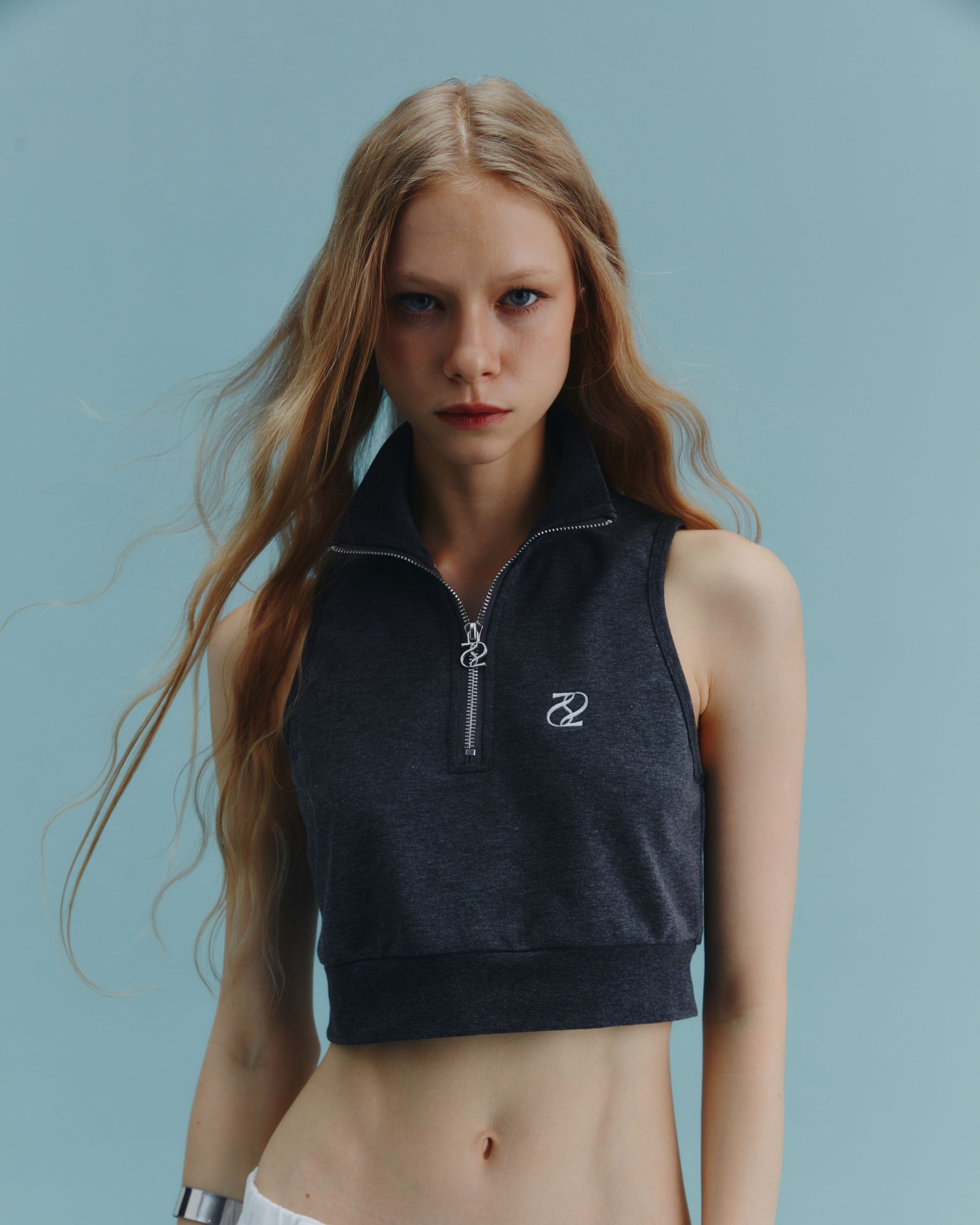 Twotwice - Multiple V neck cropped top