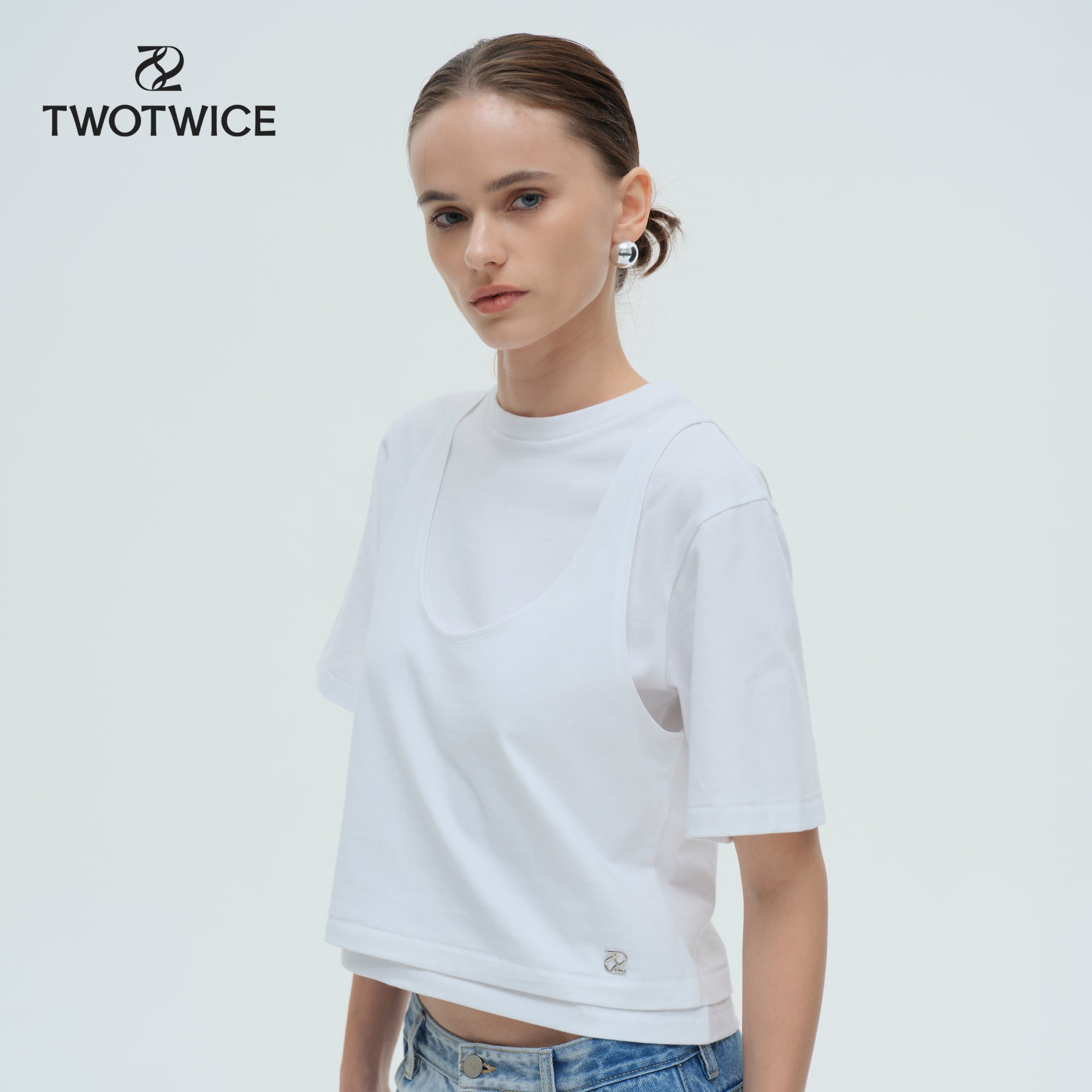 Twotwice - MORNING MØDE T-SHIRT - เสื้อยืดดีเทลเลเยอร์