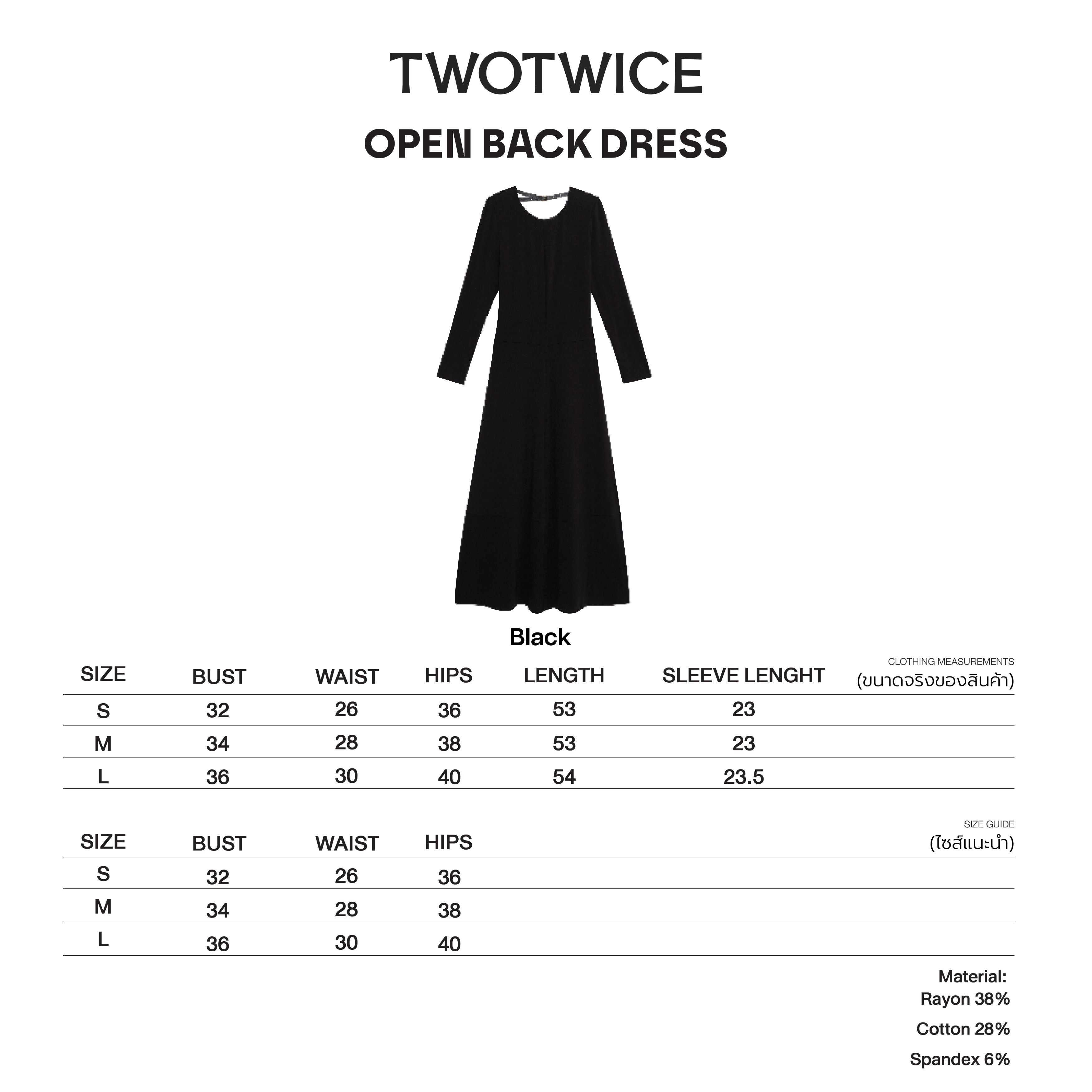 Twotwice - Open back dress