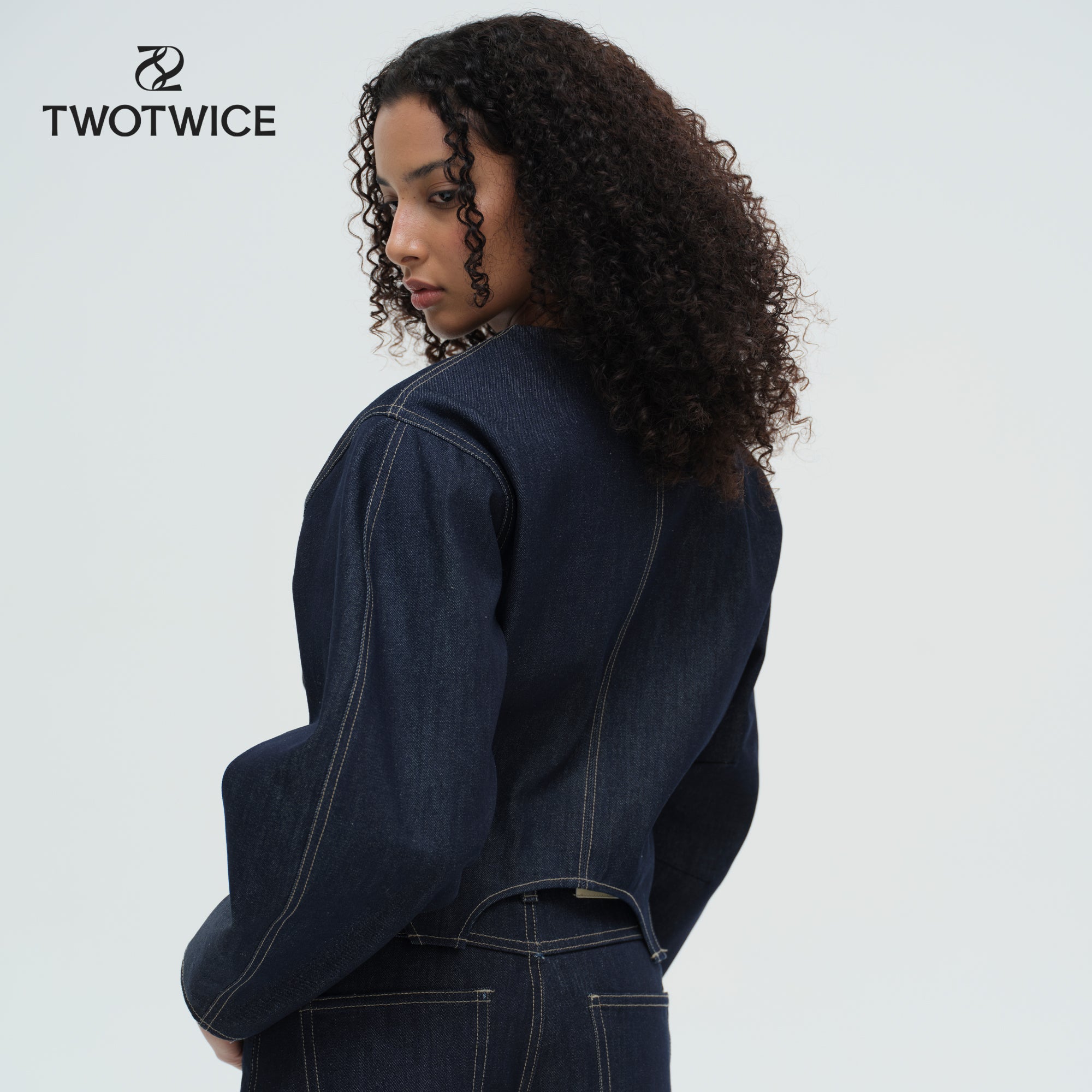 Twotwice - Structure Denim Jacket - แจ็กเก็ตเดนิมทรง Structure