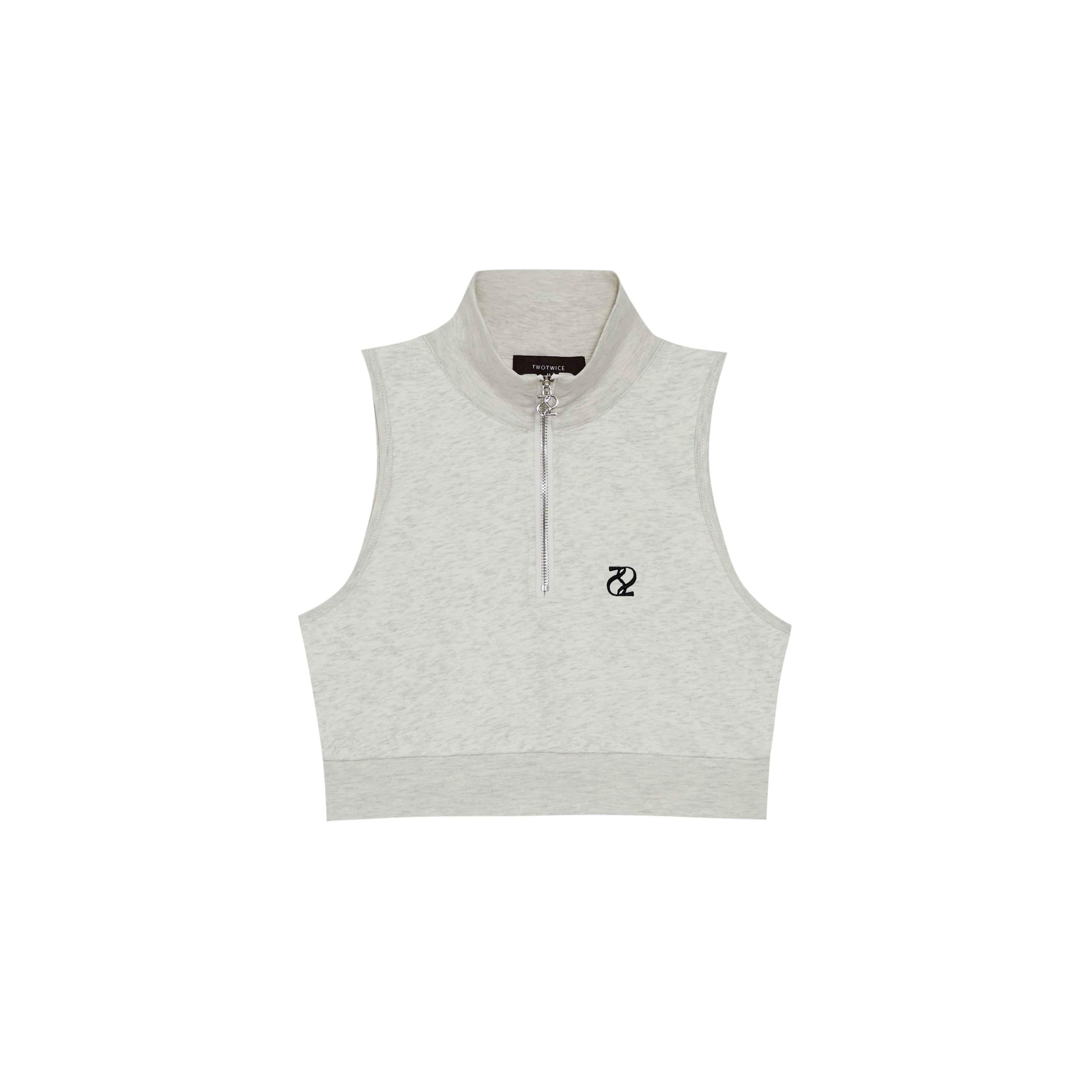 Twotwice - Multiple V neck cropped top
