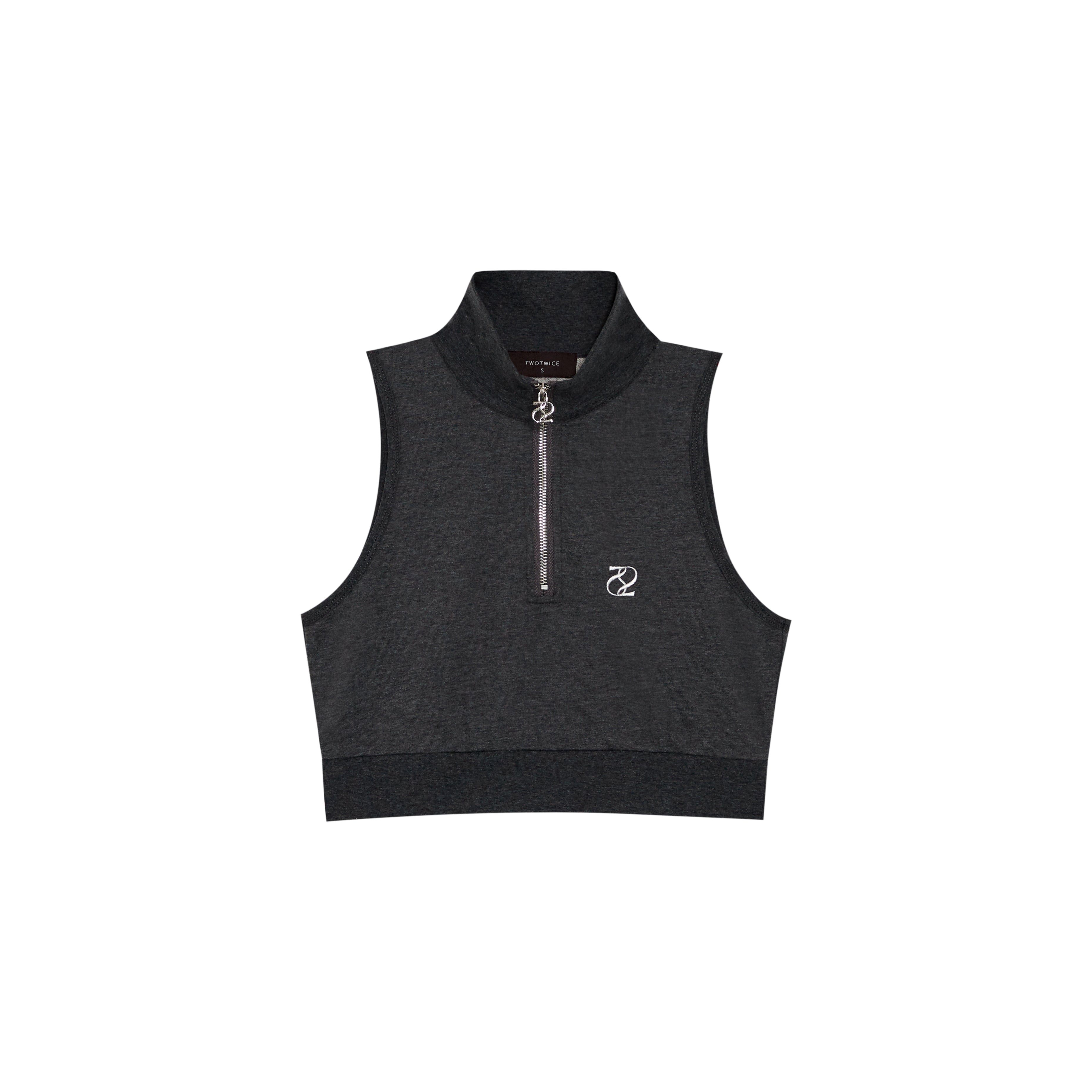 Twotwice - Multiple V neck cropped top