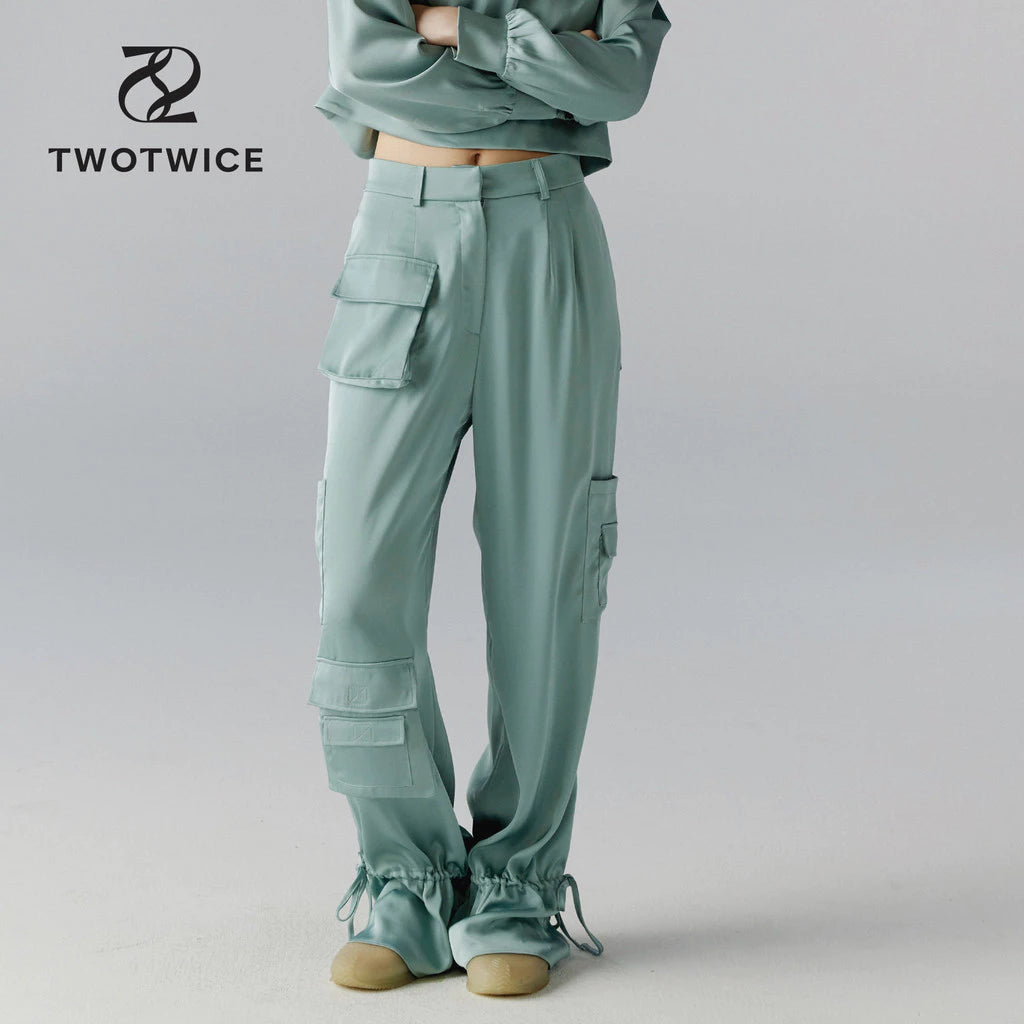 Silky cargo pants
