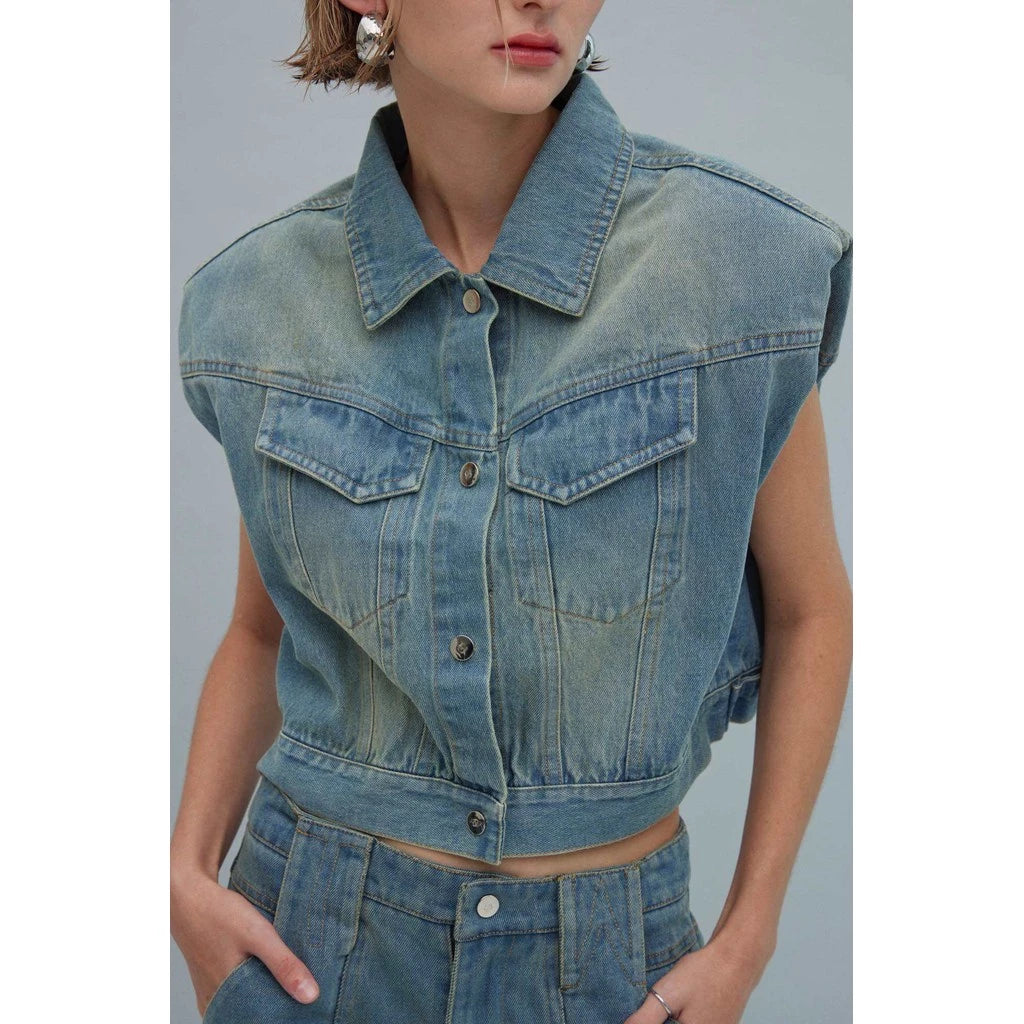 Shoulder Pad Denim