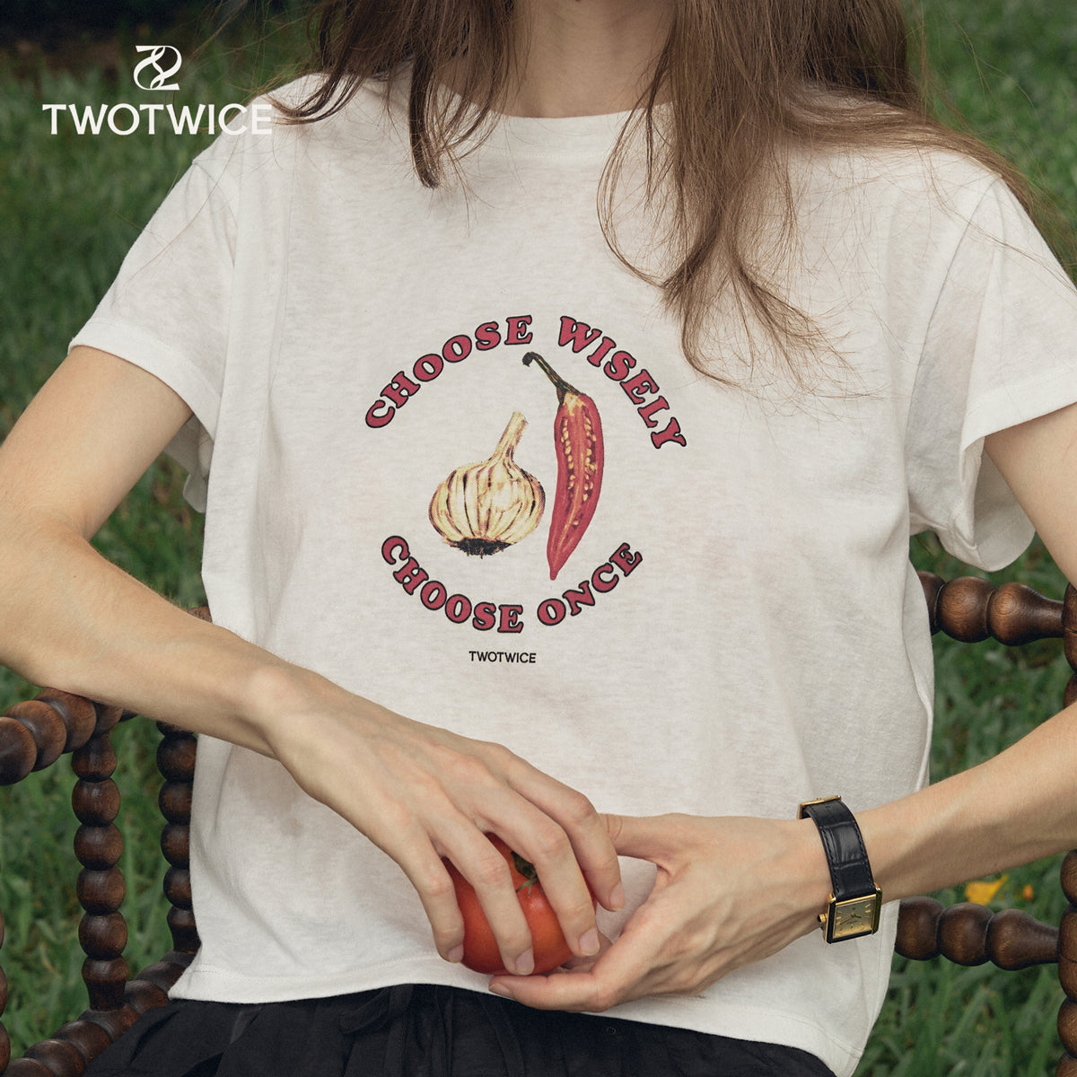 Twotwice - Choose Wisely Baby Tee (Pre-order)