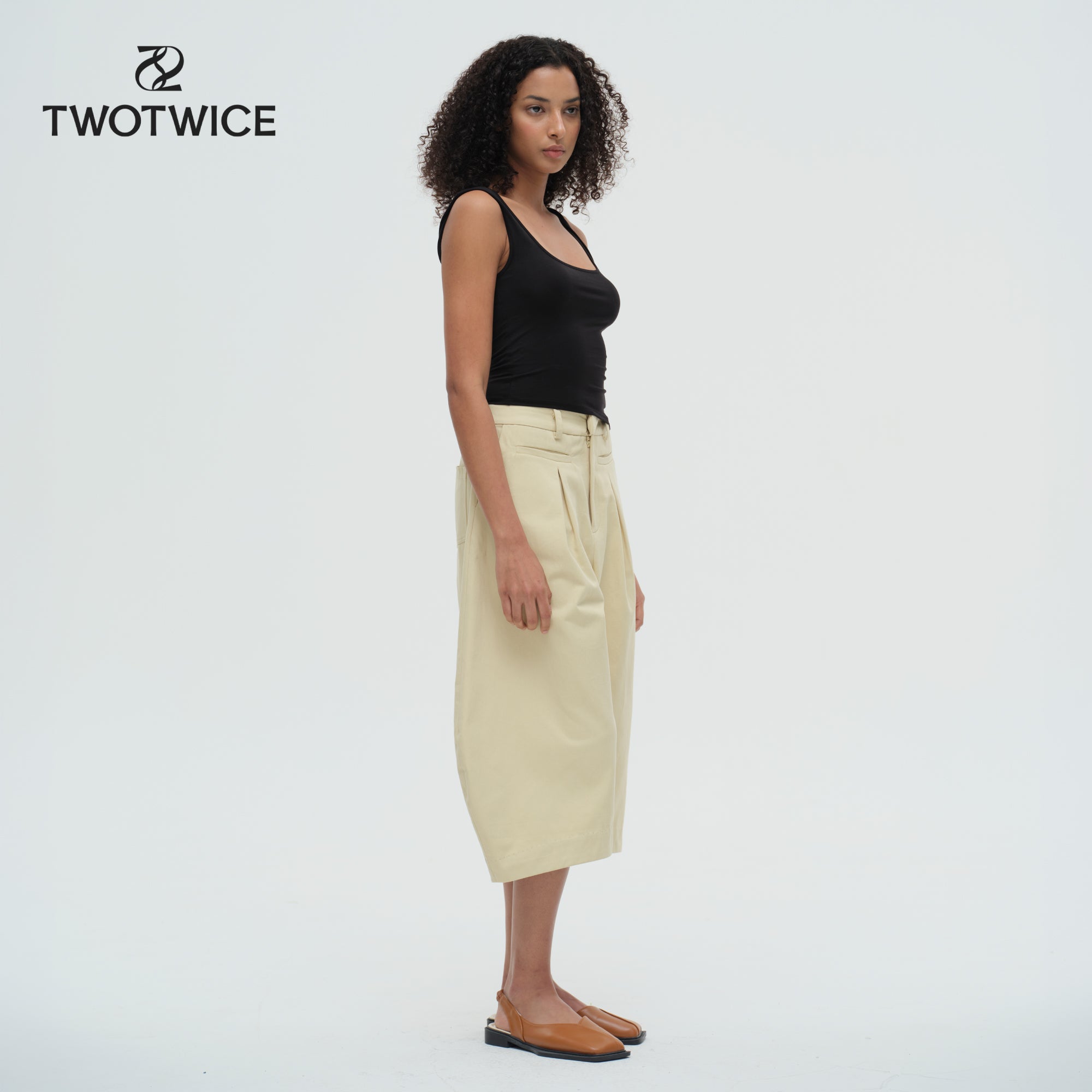 Twotwice - Forme Mid-Rise Barrel - Soft Oat