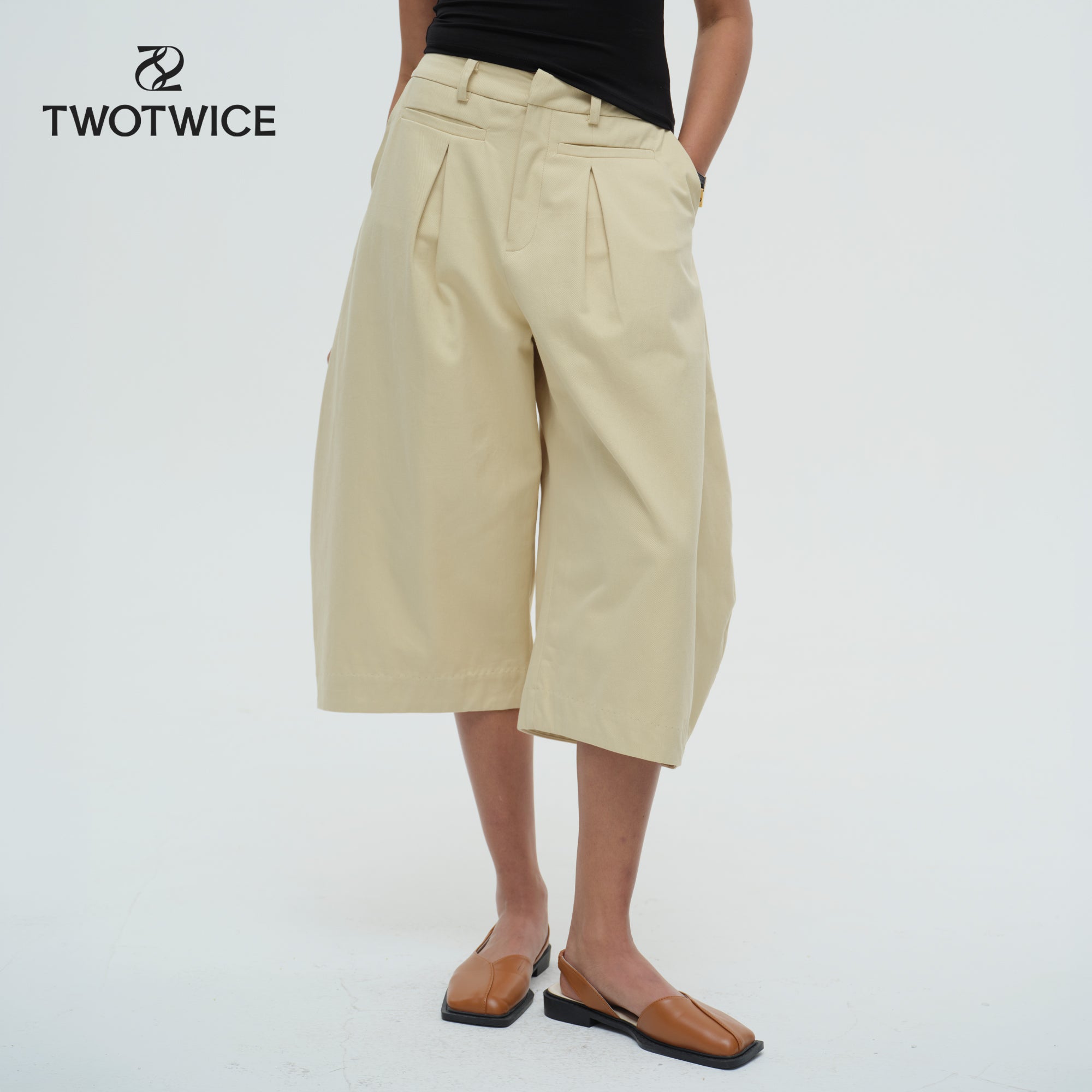 Twotwice - Forme Mid-Rise Barrel - Soft Oat [Pre-order 7 Days]