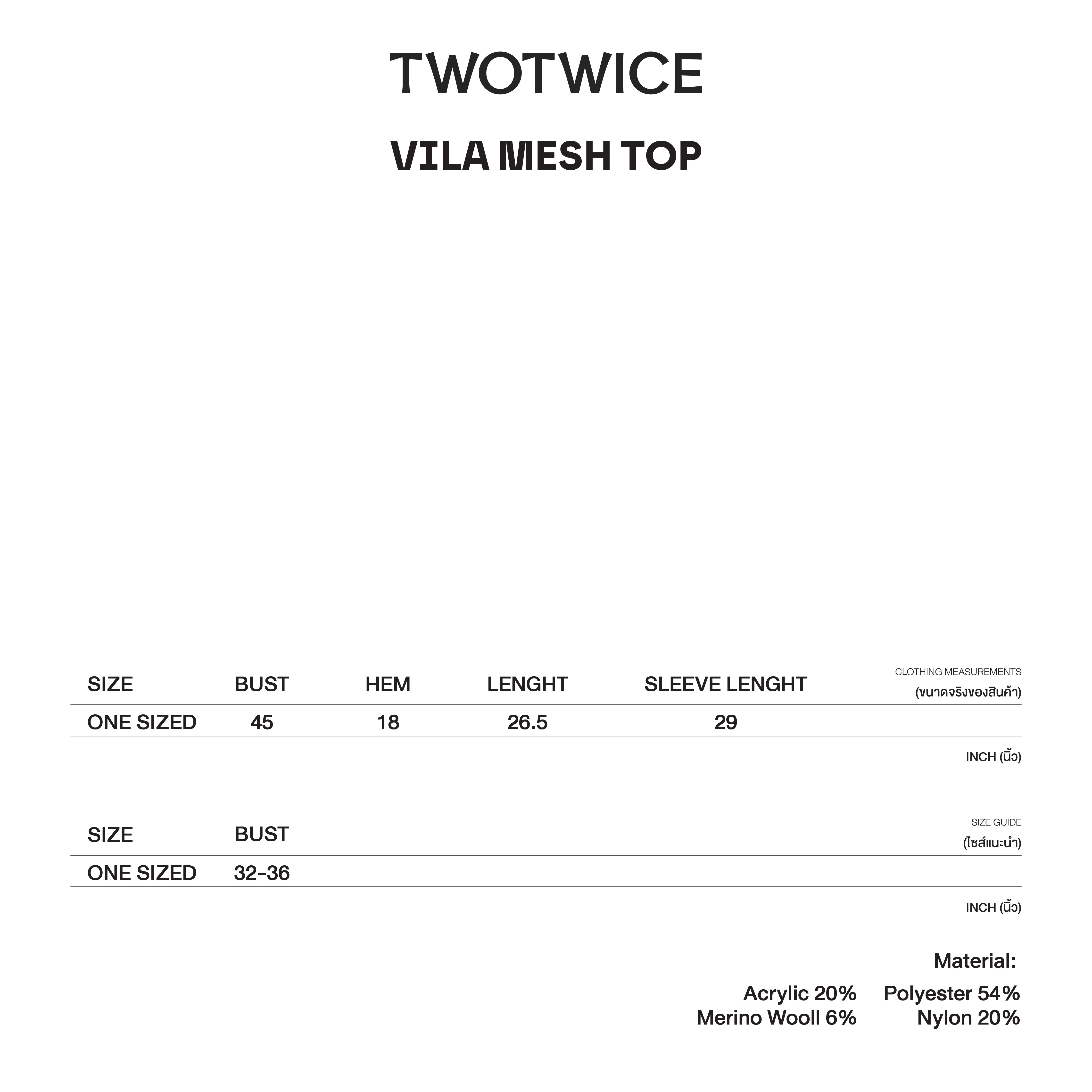 Twotwice - VILA Mesh Top