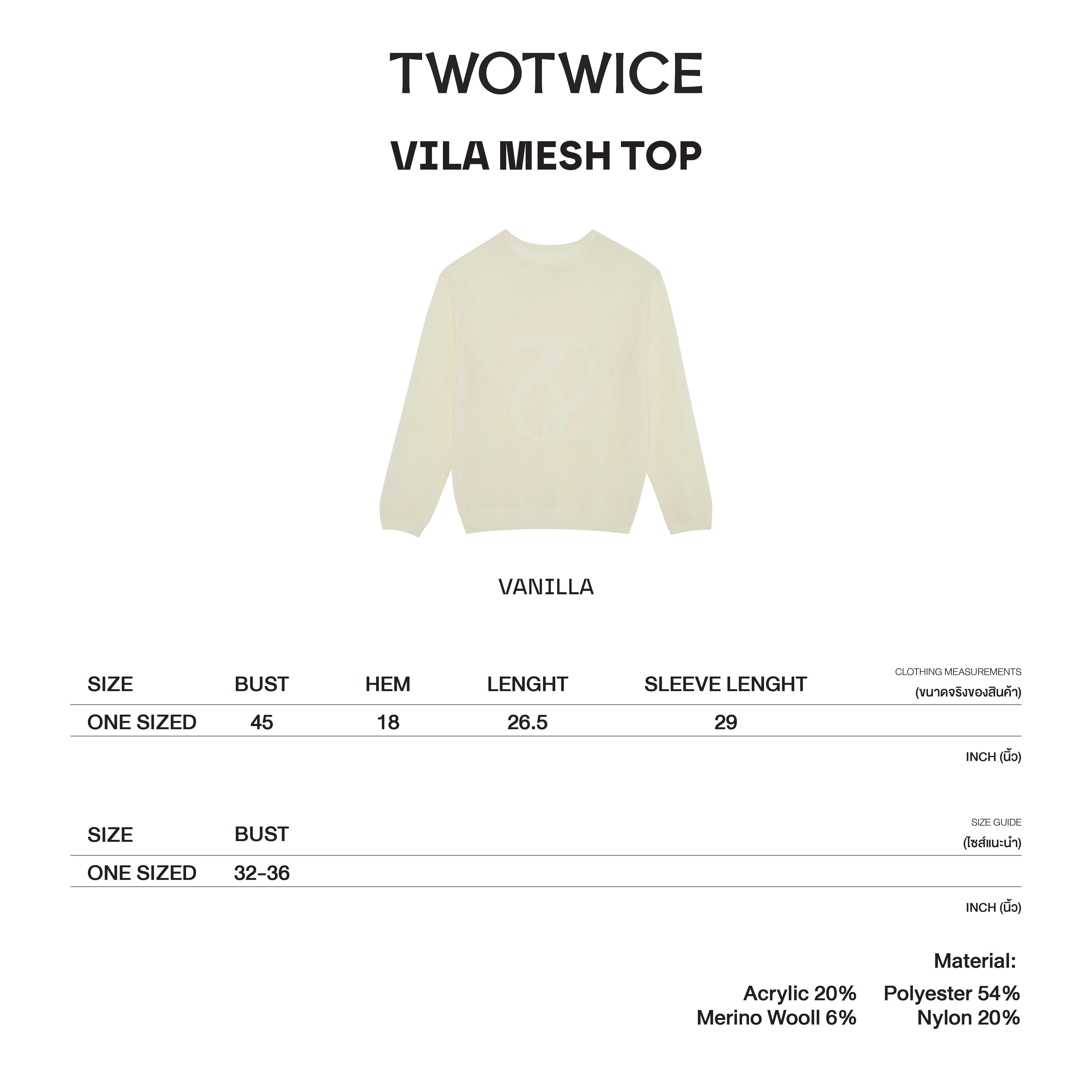 Twotwice - VILA Mesh Top