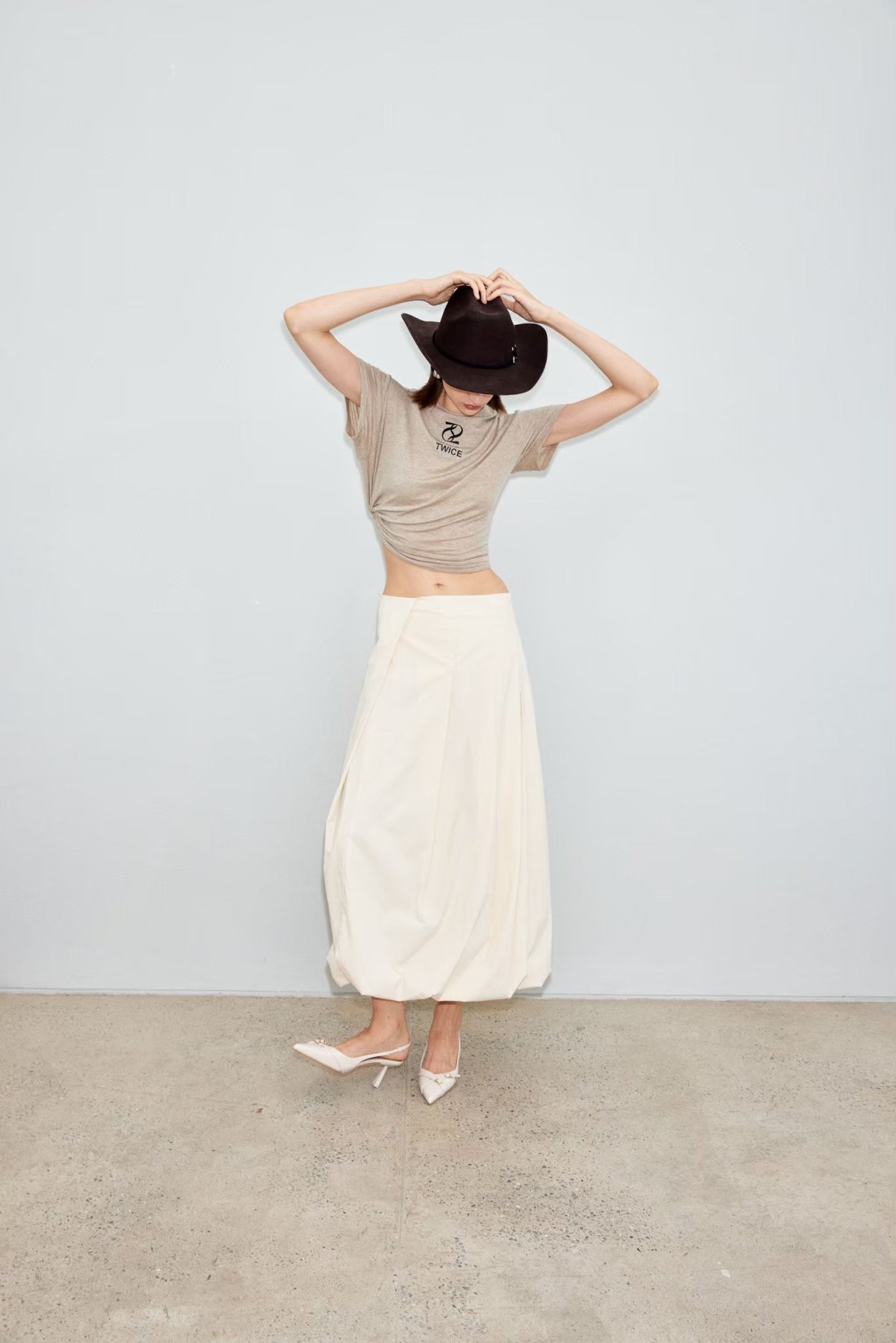 Twotwice - Ultra soft t-shirt Brown tone