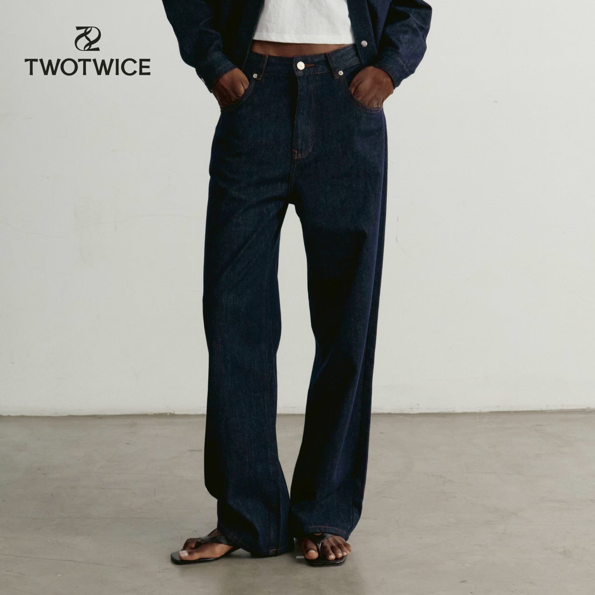 Twotwice - Denim Wide-Leg Trousers