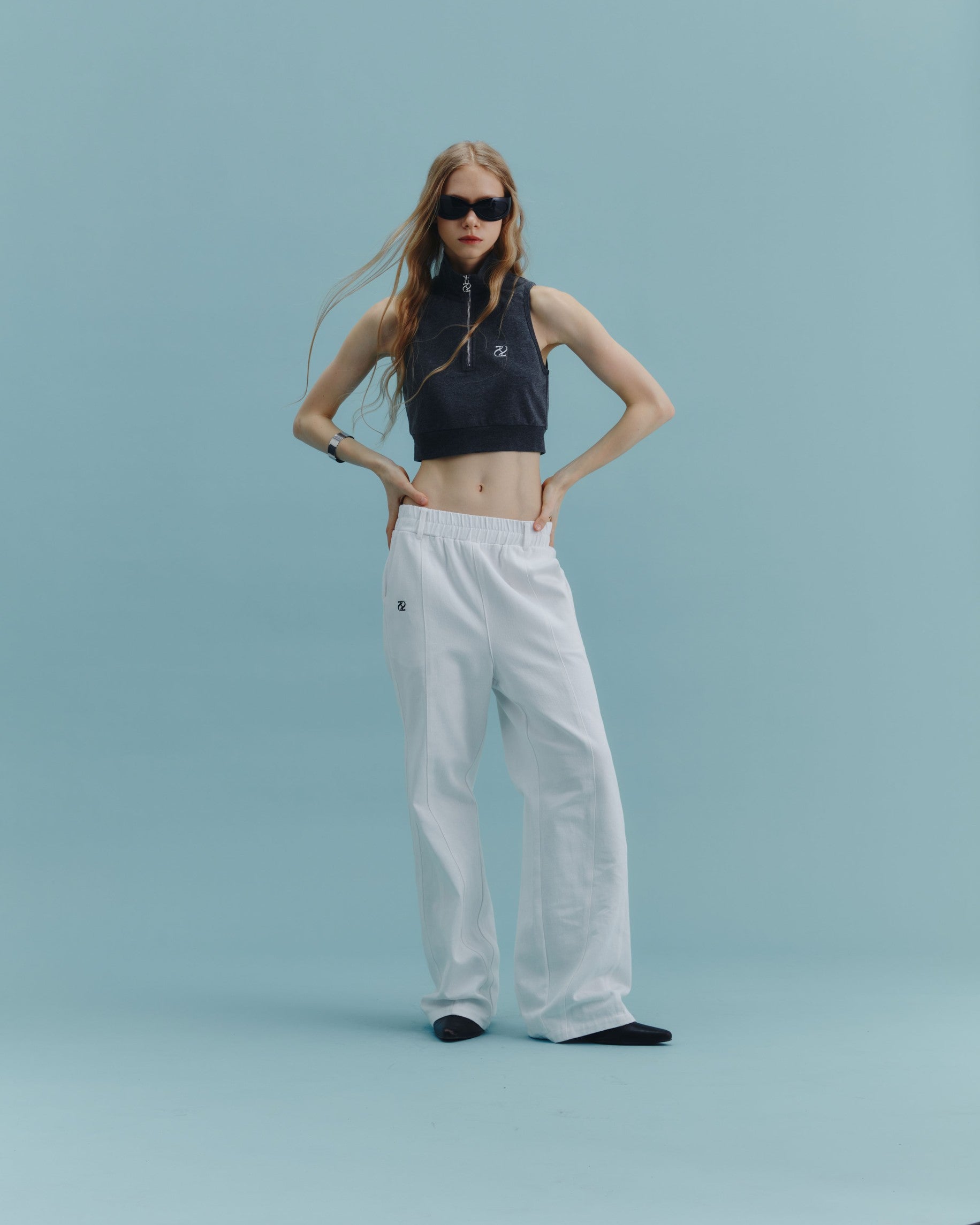 Twotwice - Multiple V neck cropped top