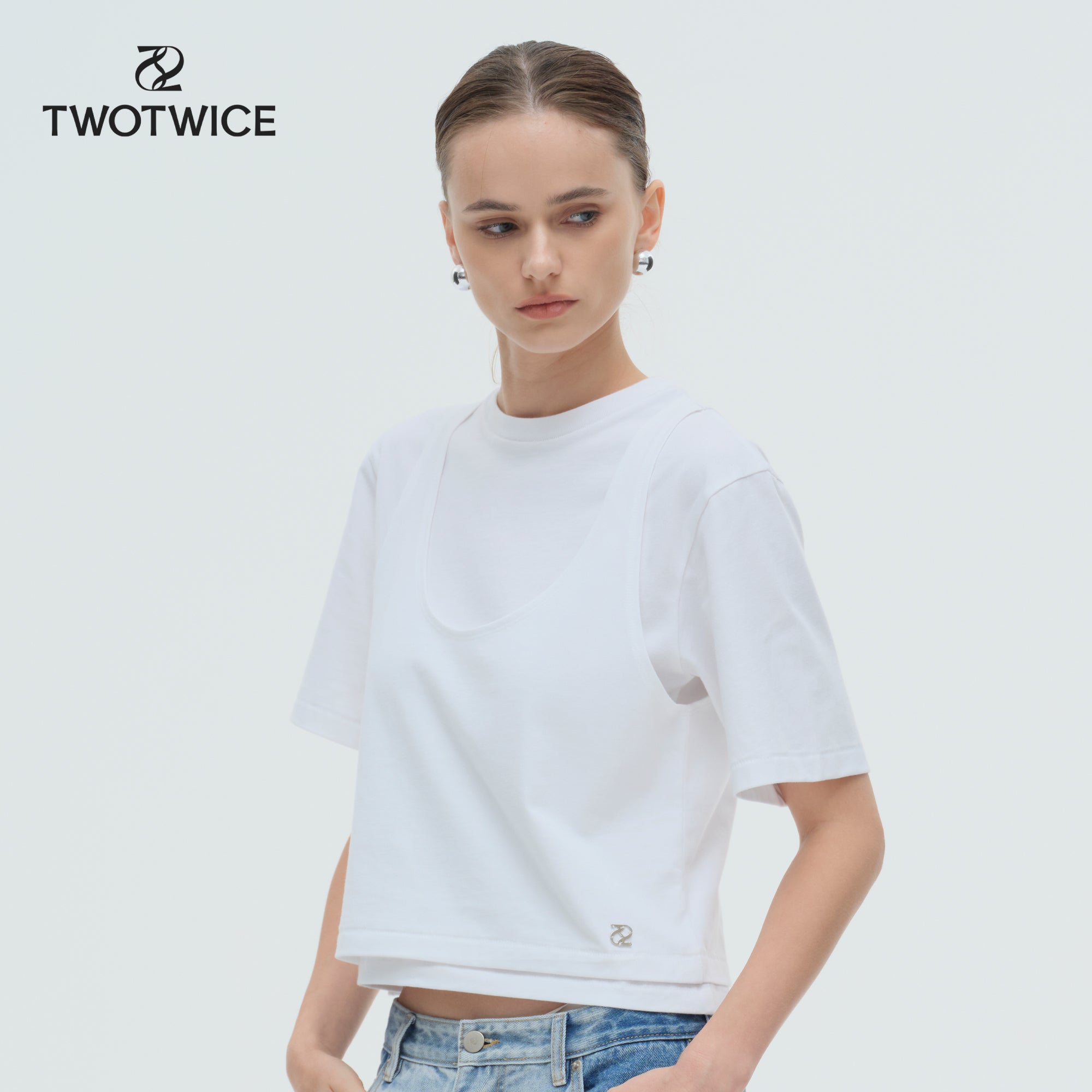 Twotwice - MORNING MØDE T-SHIRT - เสื้อยืดดีเทลเลเยอร์