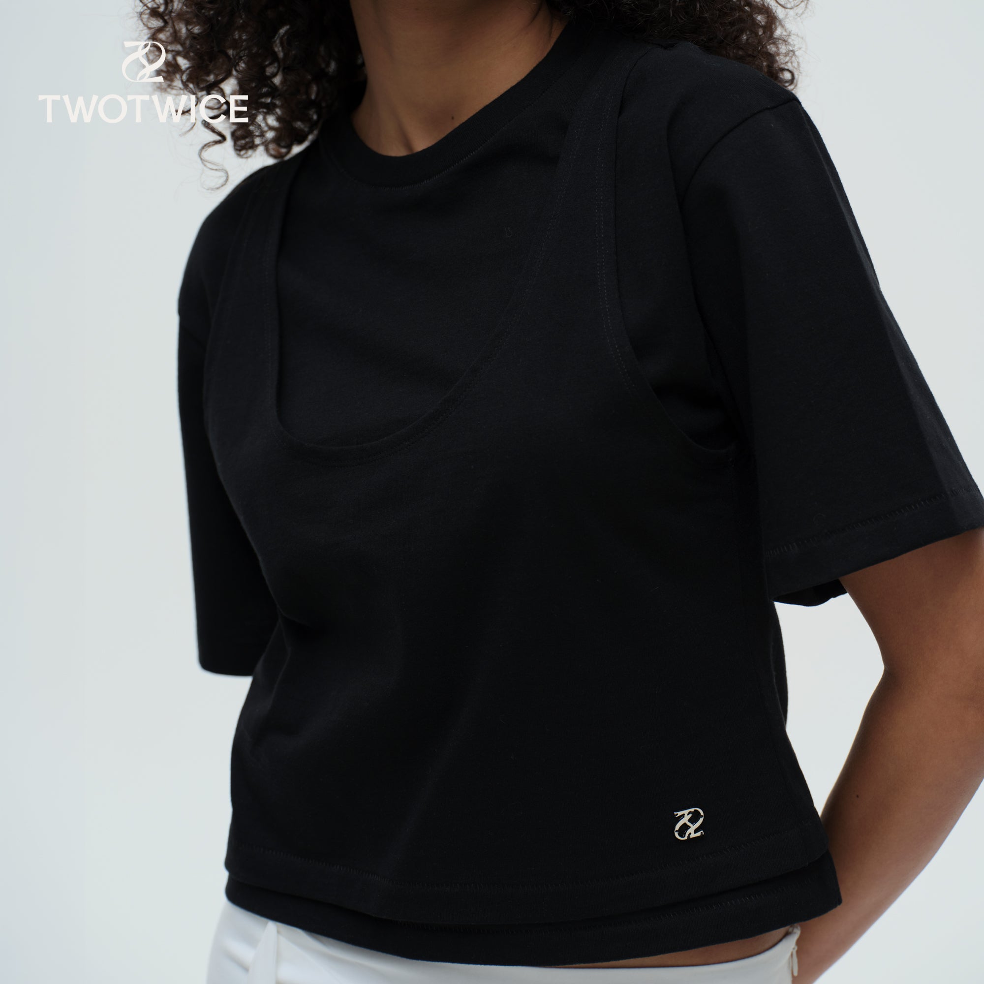 Twotwice - MORNING MØDE T-SHIRT - เสื้อยืดดีเทลเลเยอร์