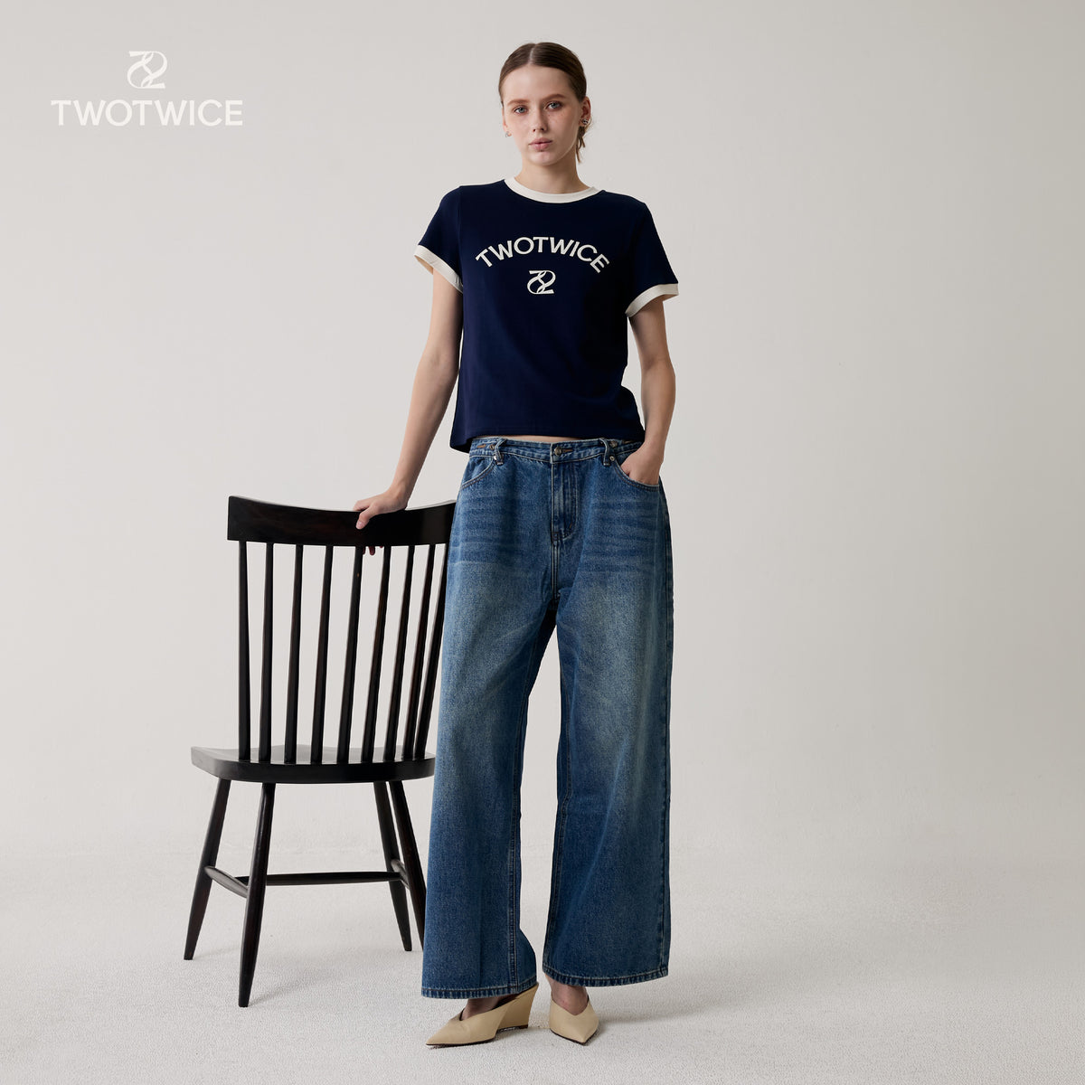 Twotwice - Twotwice Ringer Tee