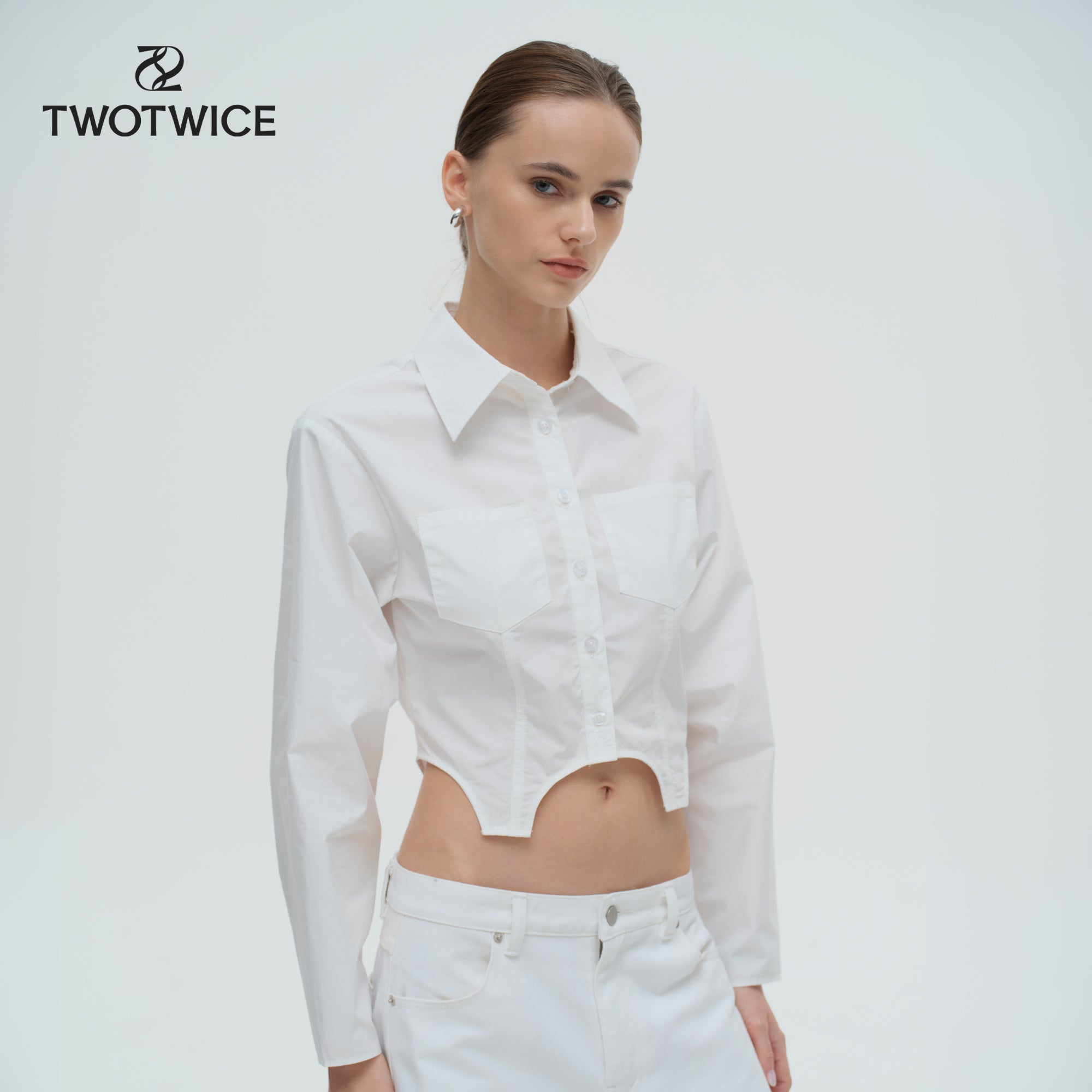 Twotwice - Sculpt Shirt - เสื้อเชิ้ตเข้ารูป [Pre-order 7 Days]