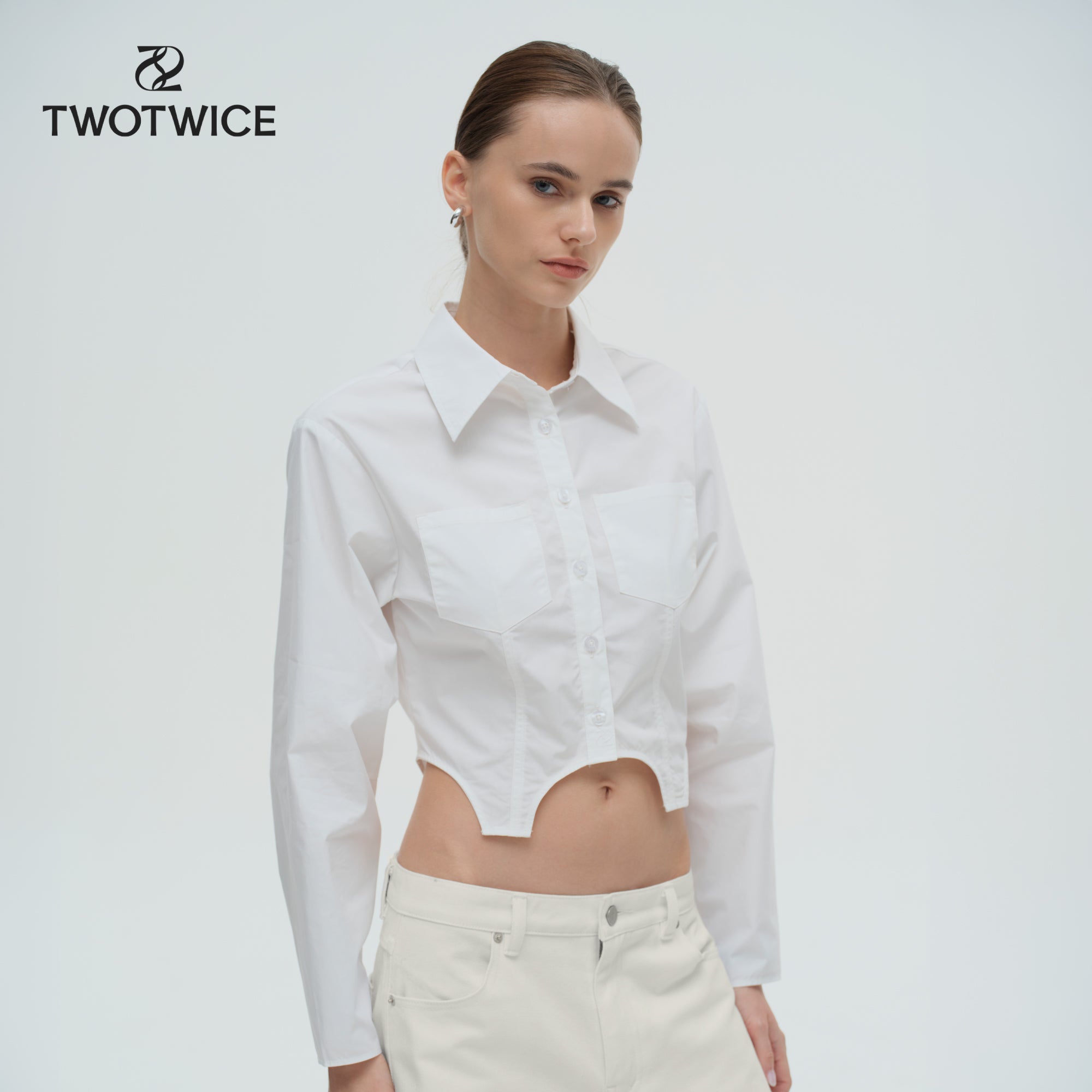 Twotwice - Sculpt Shirt - เสื้อเชิ้ตเข้ารูป [Pre-order 7 Days]