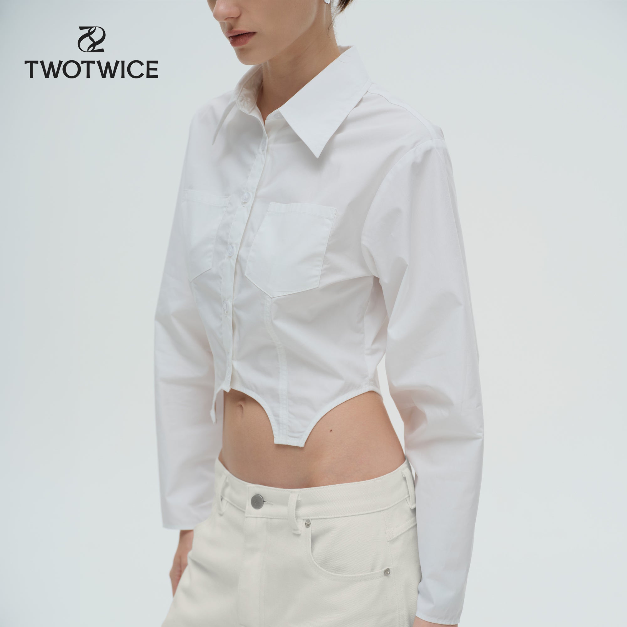 Twotwice - Sculpt Shirt - เสื้อเชิ้ตเข้ารูป