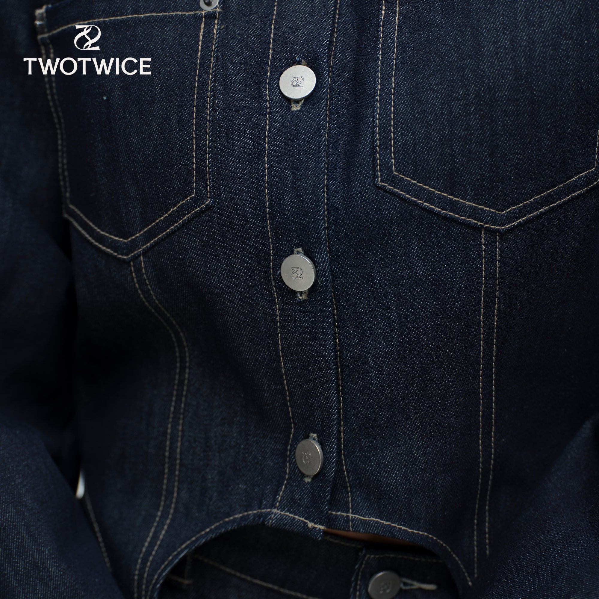 Twotwice - Structure Denim Jacket - แจ็กเก็ตเดนิมทรง Structure [Pre-order 7 Days]