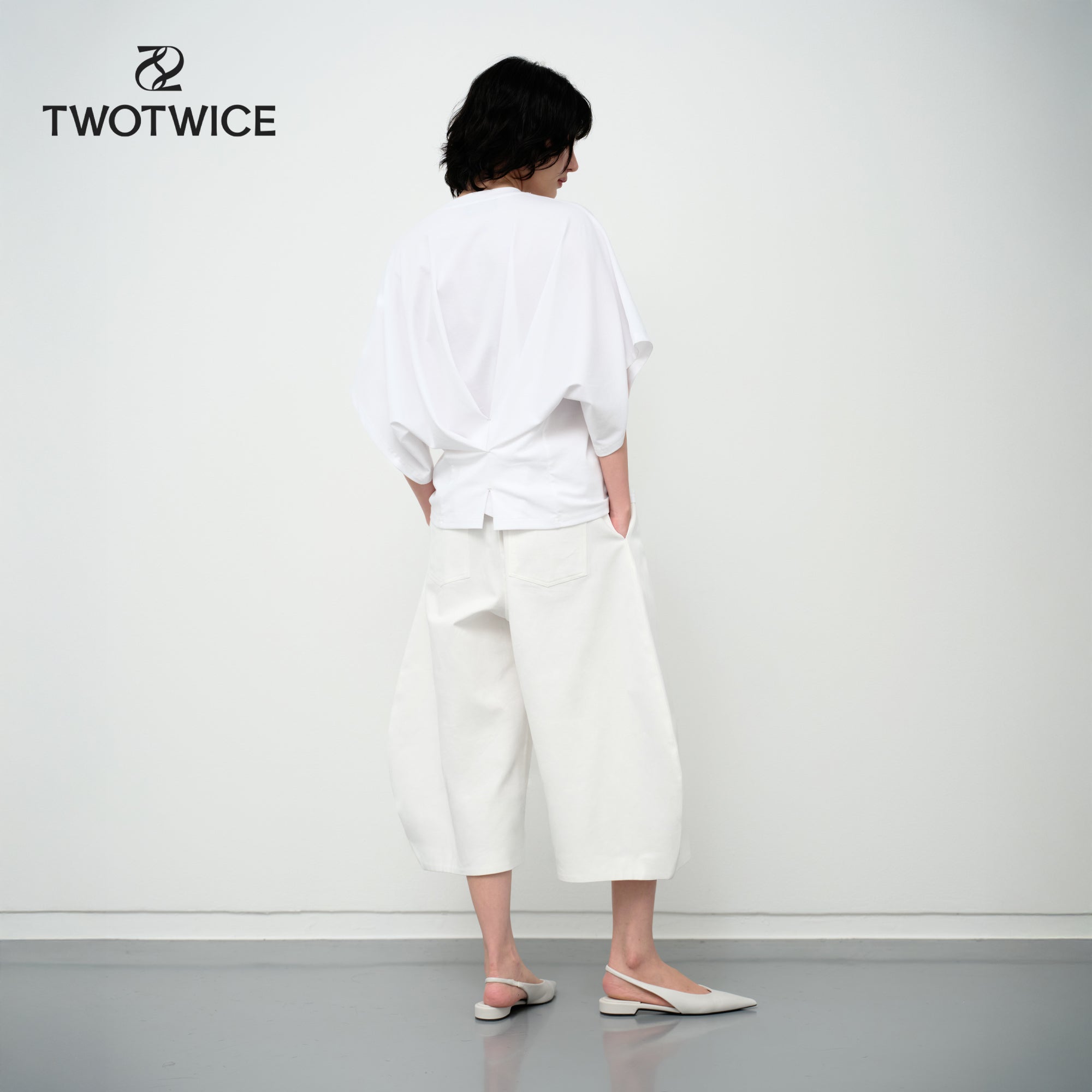 Twotwice - Forme Mid-Rise Barrel - Off white