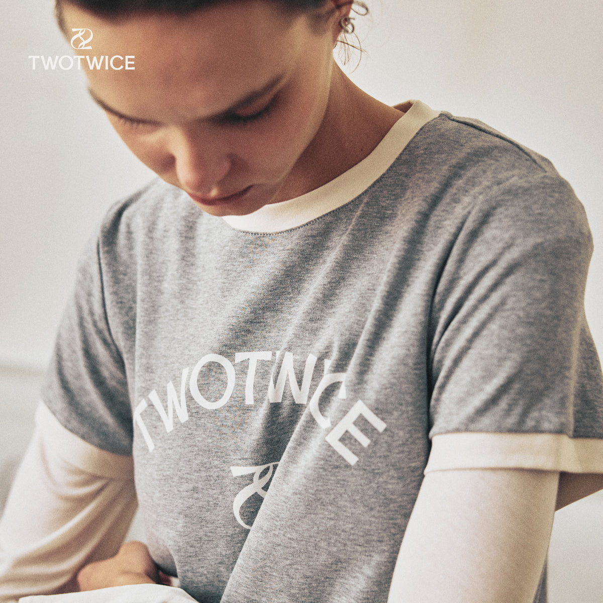 Twotwice - Twotwice Ringer Tee