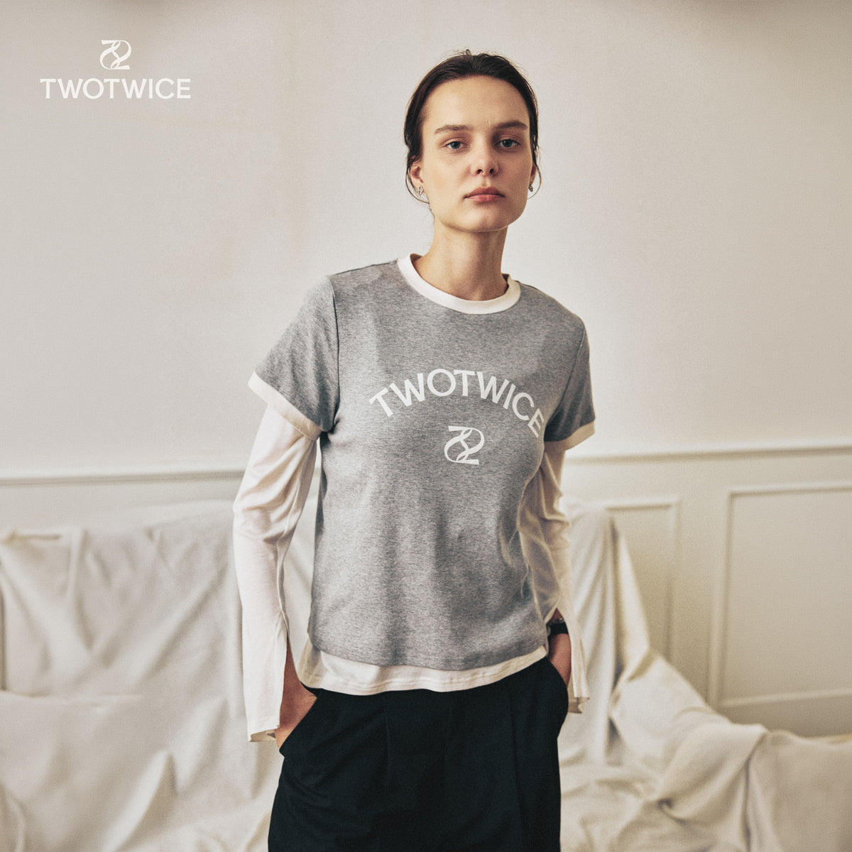 Twotwice - Twotwice Ringer Tee