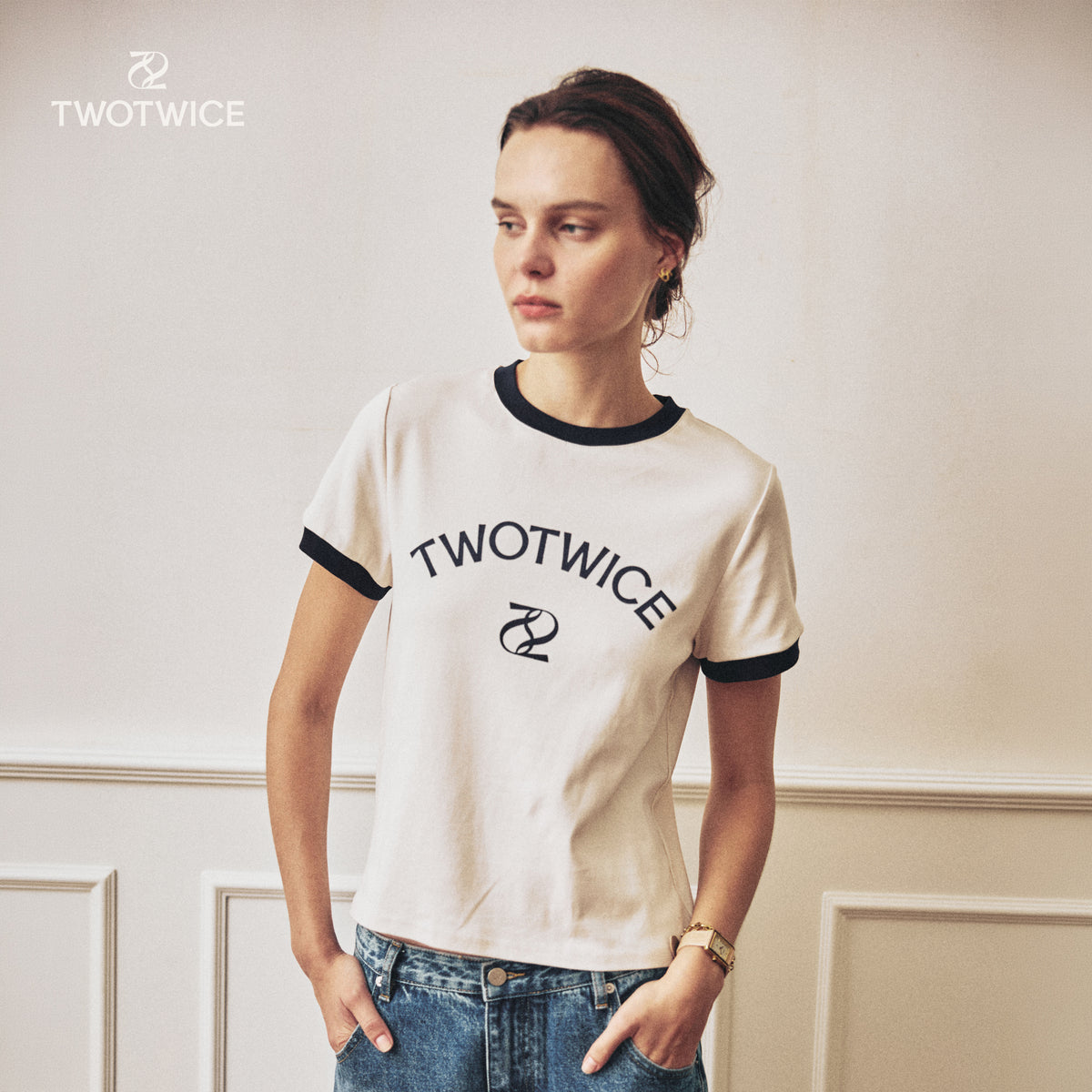 Twotwice - Twotwice Ringer Tee