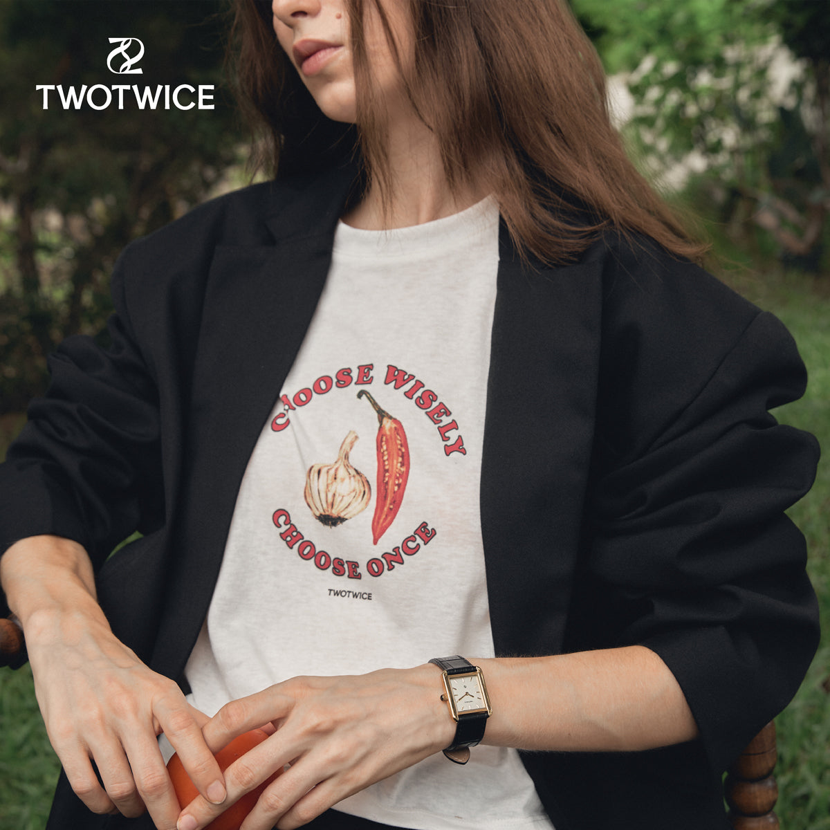 Twotwice - Choose Wisely Baby Tee (Pre-order)