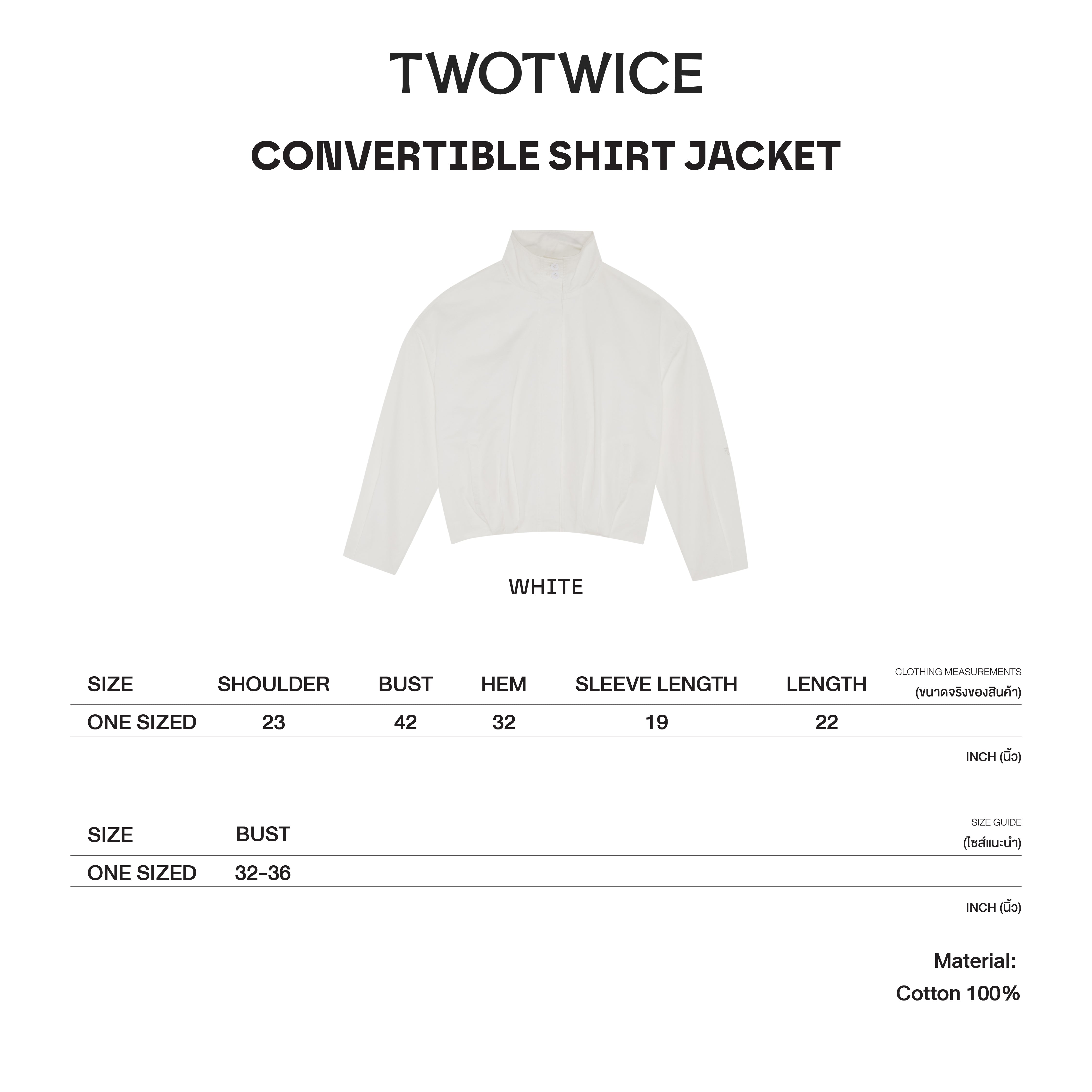 Twotwice - Convertible Shirt Jacket