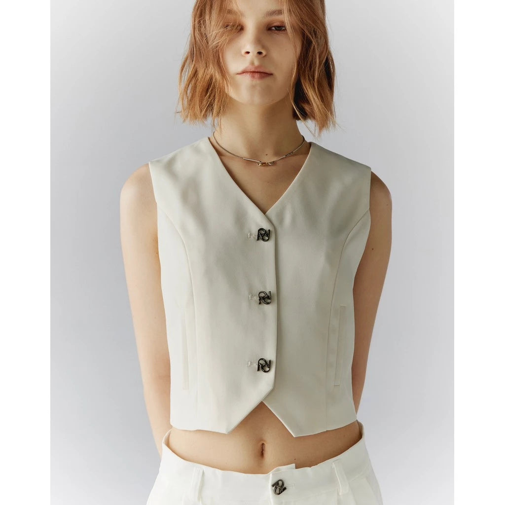 Tw button up vest